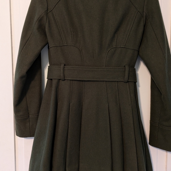 Vintage Guess Dark Green Wool Lined Coat- Small but fits XS/S - Picture 7 of 7